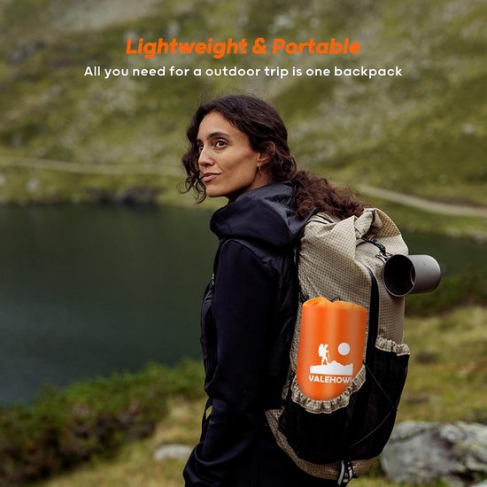 Jamdok Dikke slaapmat voor campingbed (190 x 75 cm), gewatteerd bed voor campingslaap, slaapmatras voor vloer, draagbaar - grijs