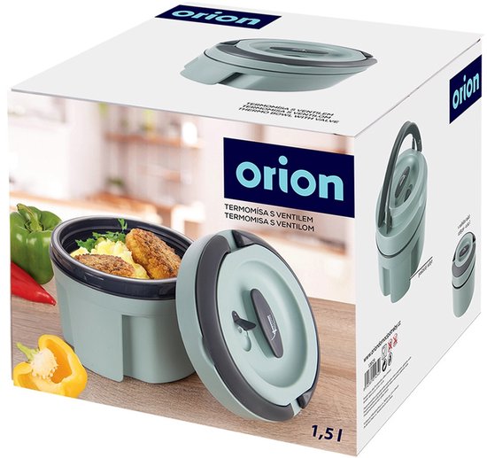 Boîte isotherme en acier inoxydable TERMO 2,4 l - Récipient chauffant - Thermos pour déjeuner - Thermos pour soupe - Récipient alimentaire - Pot à déjeuner