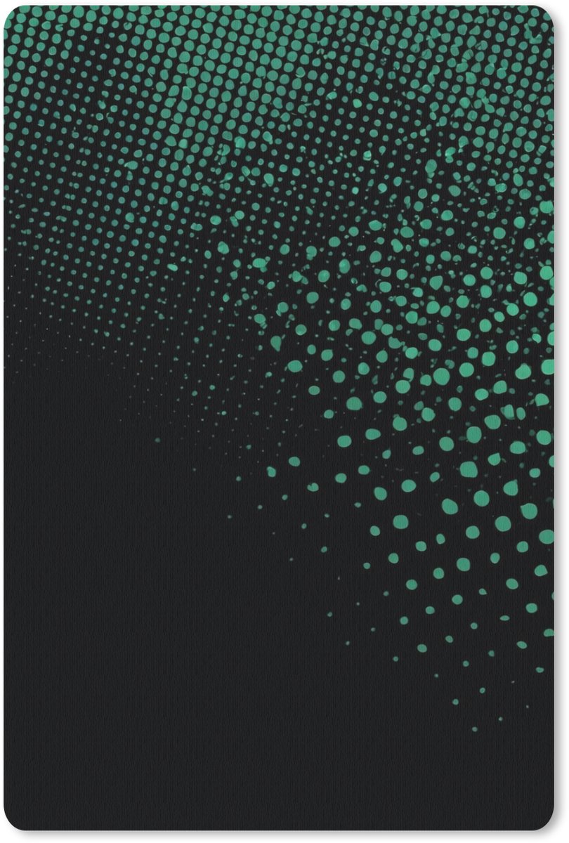 Muismat 18x27 cm - Mousepad Gaming - Stippen - Groen - Vervagen - Muismatten