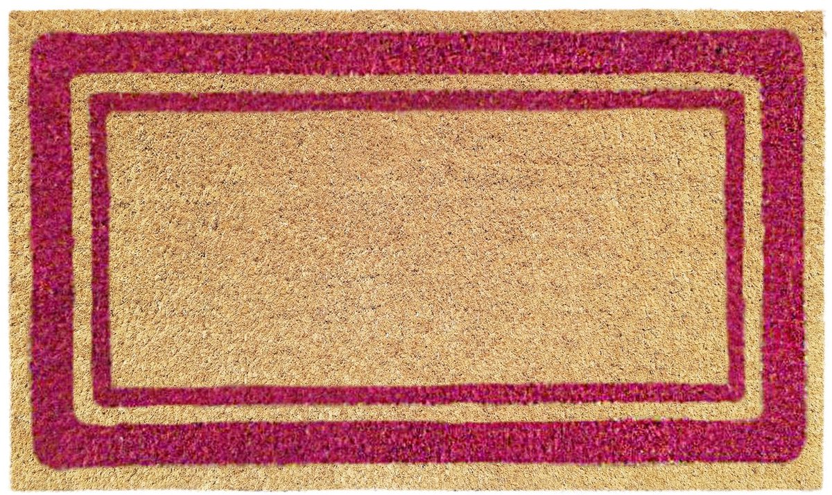 Ibenzoa Fraaie Kokosvezel Deurmat voor Binnen en Buiten, 40 x 70 cm, Antislip en Waterdicht bordeaux