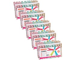 Plasticforte Wasknijpers XL formaat - 100x stuks - pastel kleuren mix - kunststof - 10 cm - Was ophangen