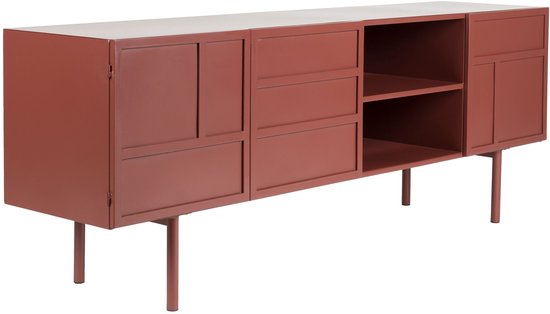 Housecraft Living Davis Dressoir Metaal Bruin/ Rood