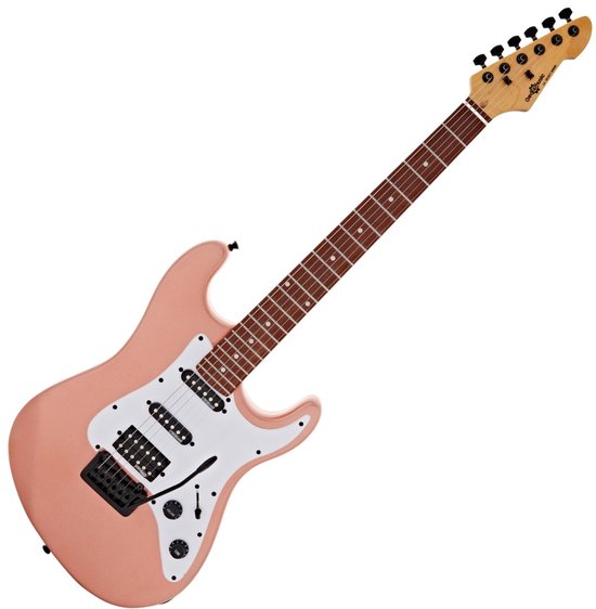Guitare électrique moderne LA Select par Gear4music, rose | bol