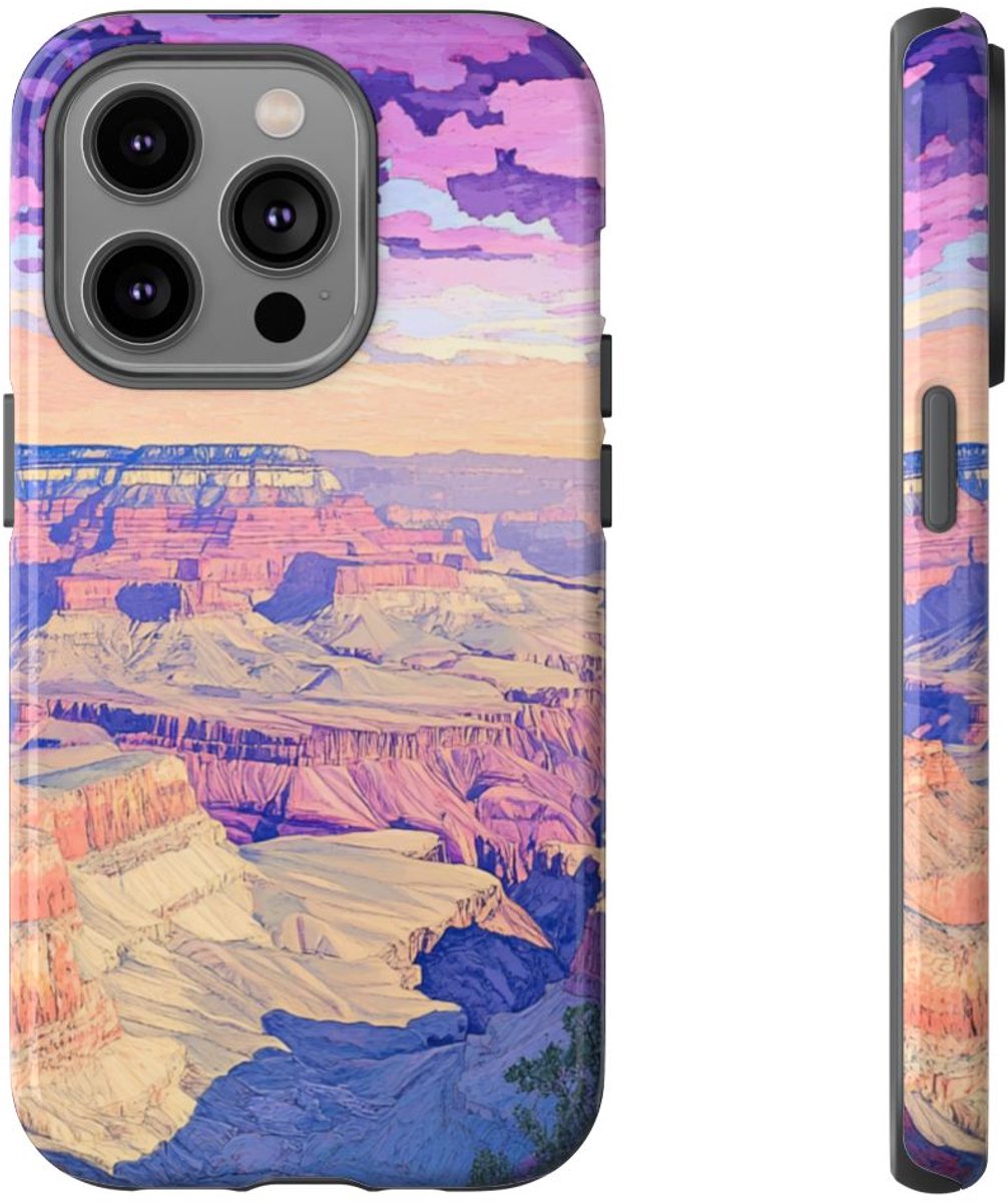 Kleurrijk Canyonlandschap – Telefoonhoesje Geschikt voor iPhone 14 Pro