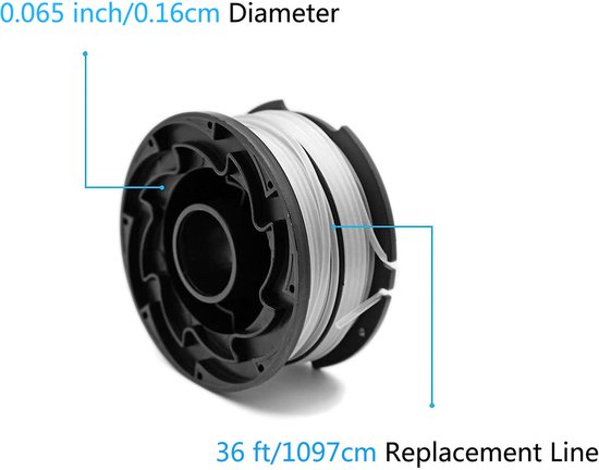 Geschikt voor BLACK+DECKER DF-065 Spool maailijn maaien draad maaien draad maaien punt vervangen van geschikt-voor — afbeelding 2