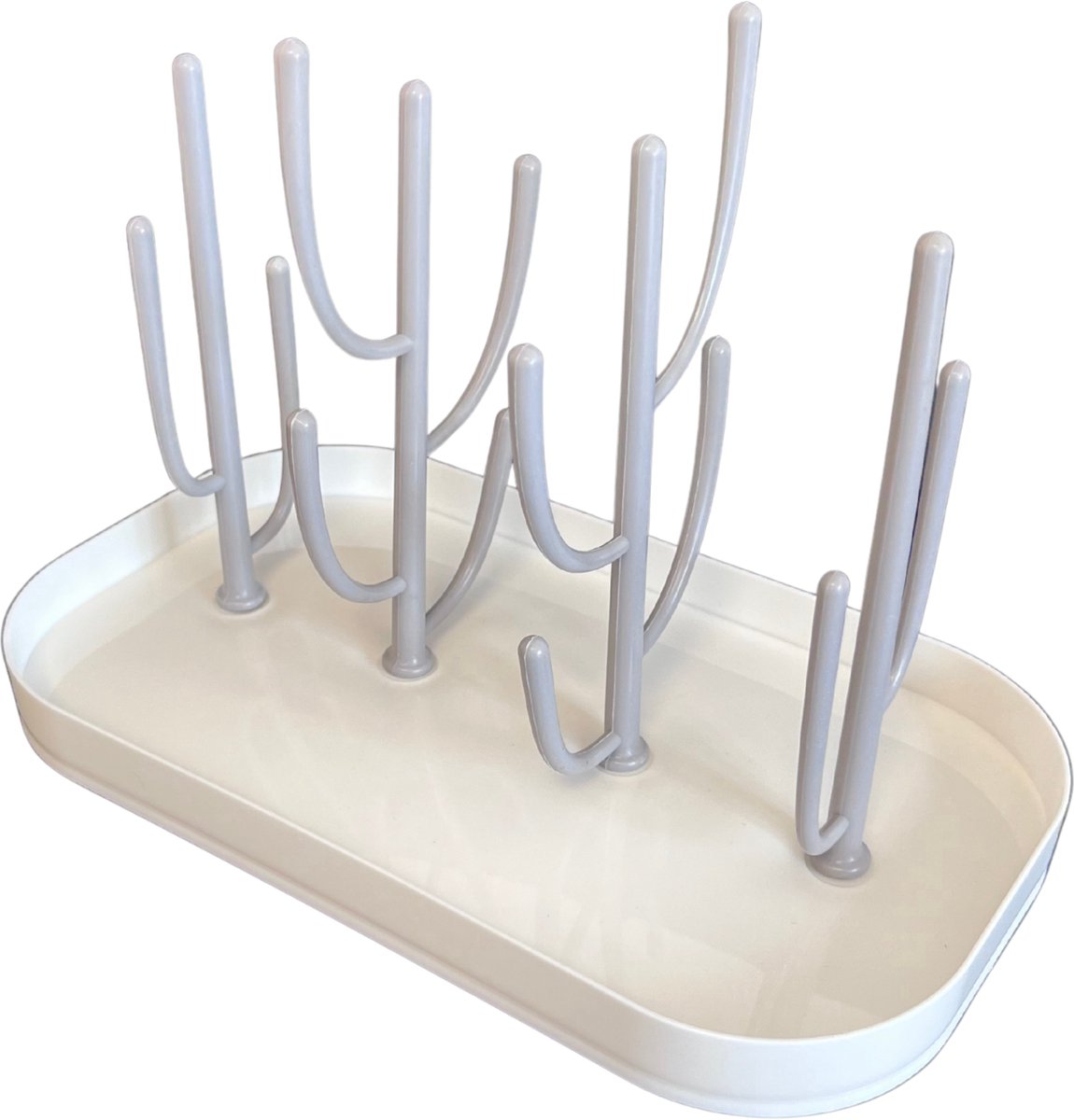TSD goods - Flessen Droogrek - Flessenrek Baby - Droogrek Voor Baby Flessen - Baby Voeding - Basic Grijs