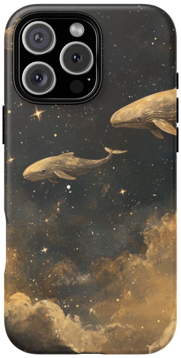 Walvissen in Sterrennacht – Telefoonhoesje Geschikt voor iPhone 16 Pro Max