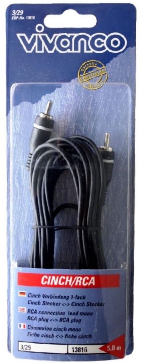 Aansluitkabel 1x RCA audio 5m