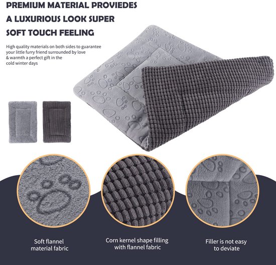 IEUUMLER Hondenbed, wasbaar kussen, zacht premium pluche hondenkratmat