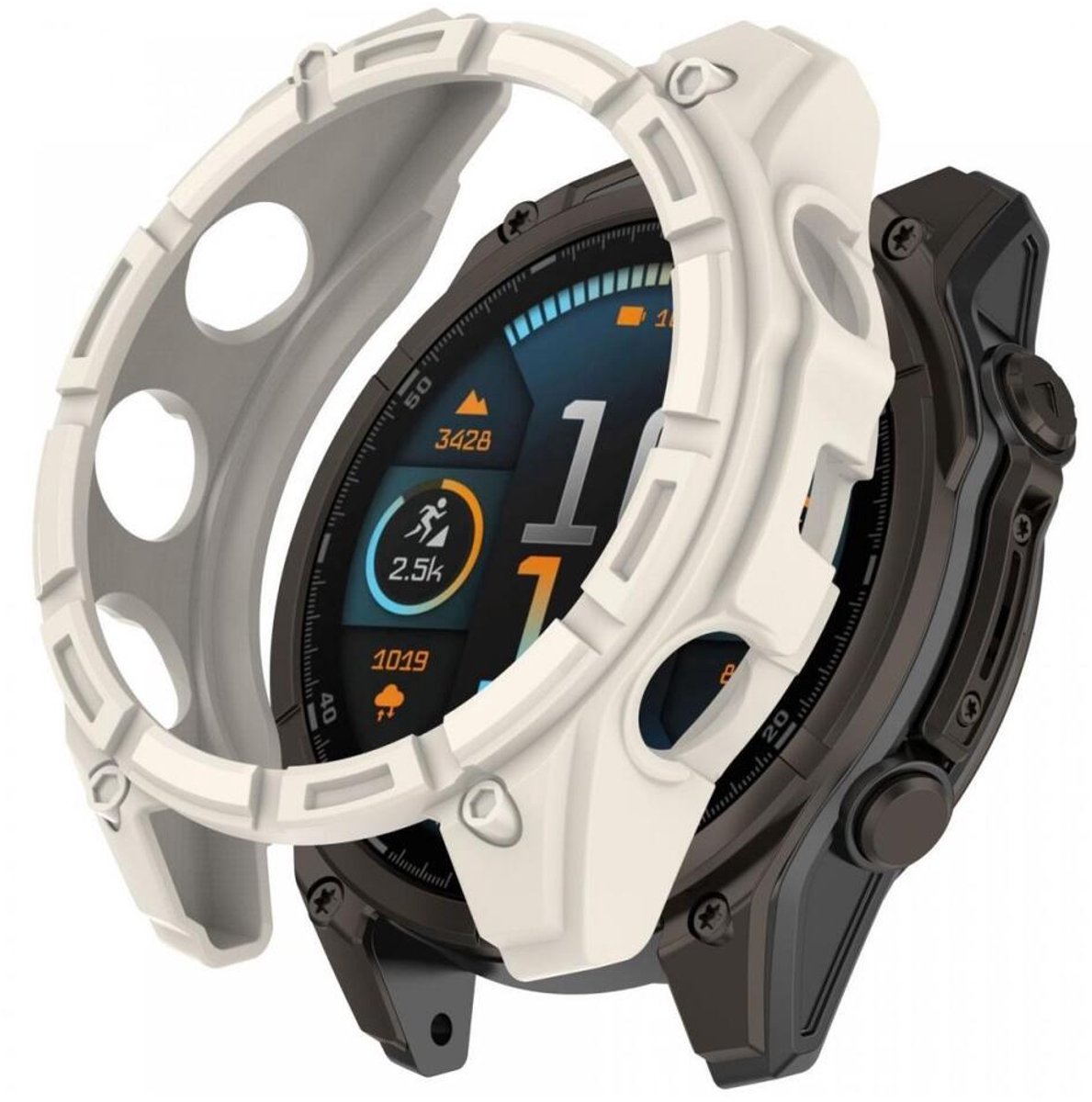 Garmin Fenix 8 47mm Hoesje - TPU Bumper Case - Beige