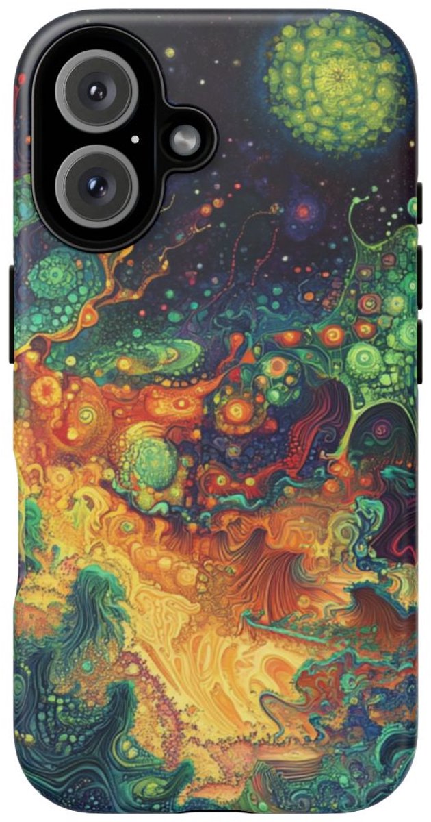 Kleurrijk Abstract Fractaalpatroon – Telefoonhoesje Geschikt voor iPhone 16