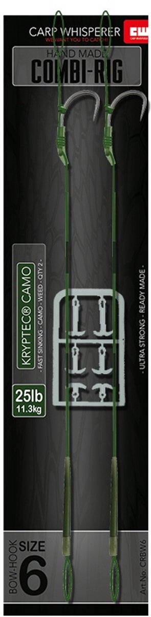 Carp Whisperer - Combi rig - Haak maat: 8 - 2 stuks - Weed van Carp Whisperer — afbeelding 4