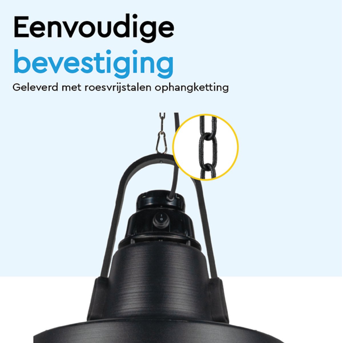 BRASQ Retro Elektrische Terrasverwarmer hangend – 3 warmtestanden – met afstandsbediening – IP24 -Spatwaterdicht - Voor binnen en buiten – 1500 W – foto 4