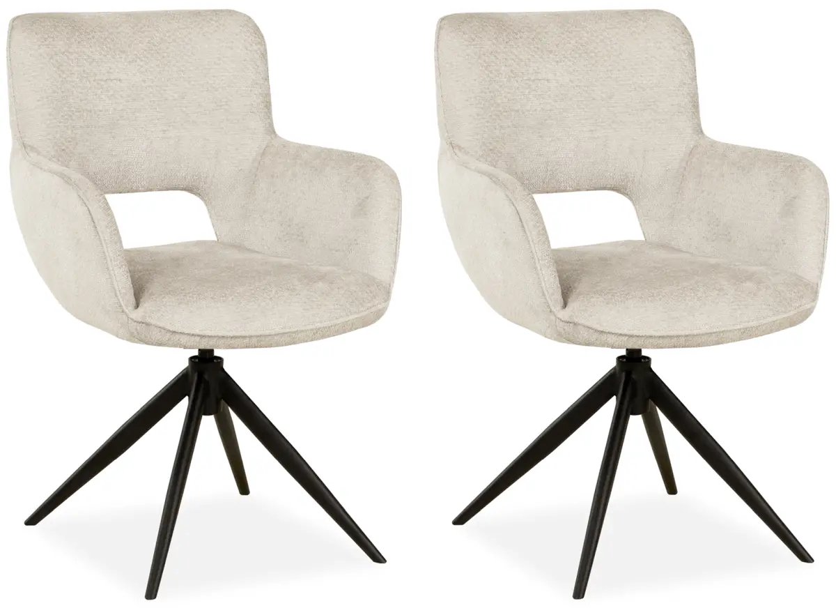 MX Sofa - Eetkamer stoel Darwin - Natural (set van 2 stuks)