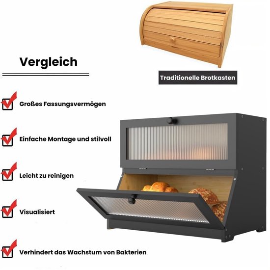 Broodtrommel Met Rolluik - FSC® Bamboe Houten Brooddoos Met Schuifdeksel Broodtrommel Brood Bewaren En Vers Houden Broodtrommel Met Rolluik - FSC® Bamboe Houten Brooddoos Met Schuifdeksel Broodtrommel Brood Bewaren En Vers Houden