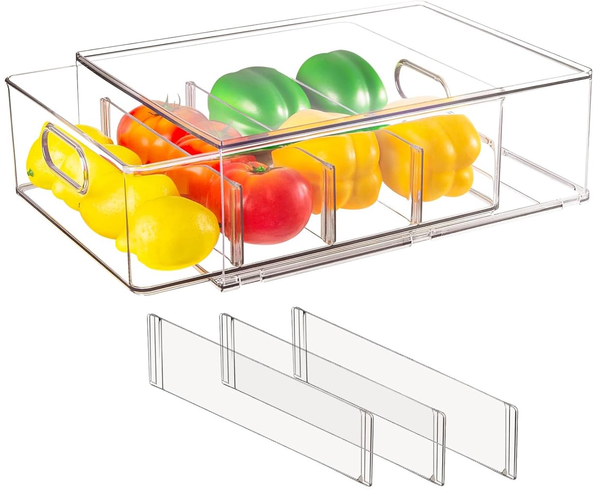 Koelkast opbergdoos - BPA-vrij - 1 stuk - 34 x 25,4 x 11 cm