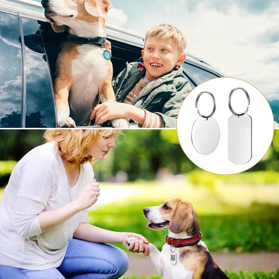 Gouden hanger met honden gravure Akita