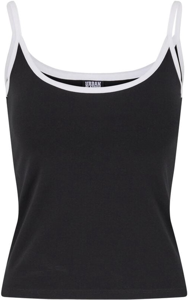 Urban Classics Contrast Basic Top Vrouwen Top XS Dames Zwart
