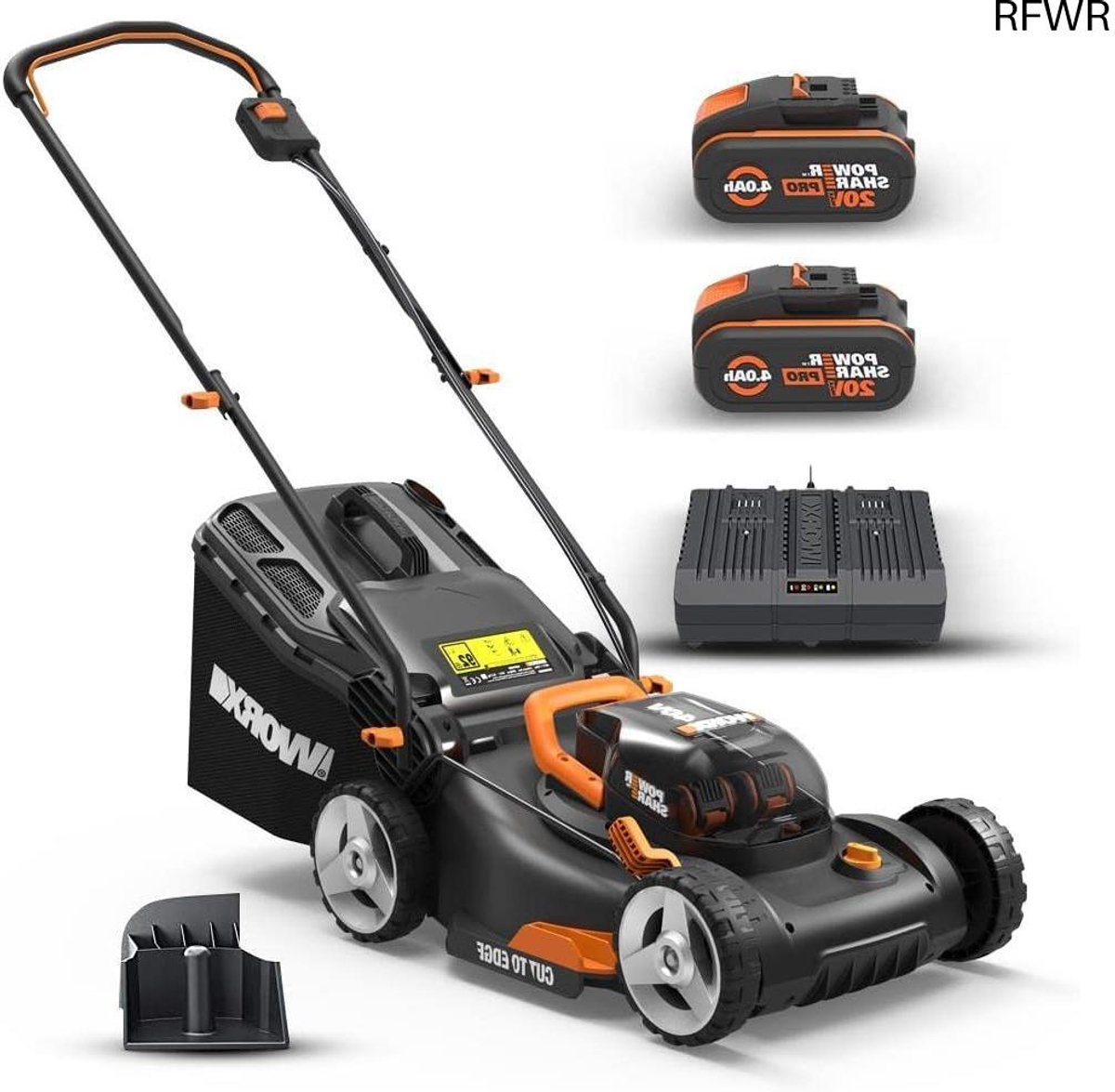 RFWR® Professionele Accu-Grasmaaier met Mulchfunctie voor Groene Gazons tot 500 m²