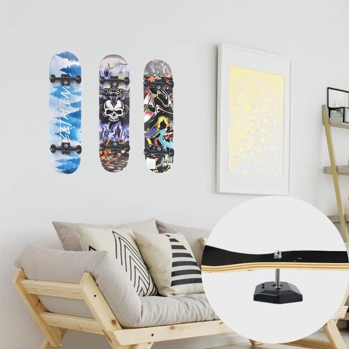 Skateboard Wall Mount - Set van 3 stuks voor Verticale en Horizontale Display Opslag