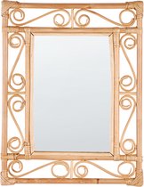 AMANU - Miroir mural - Lumineux - Rotin