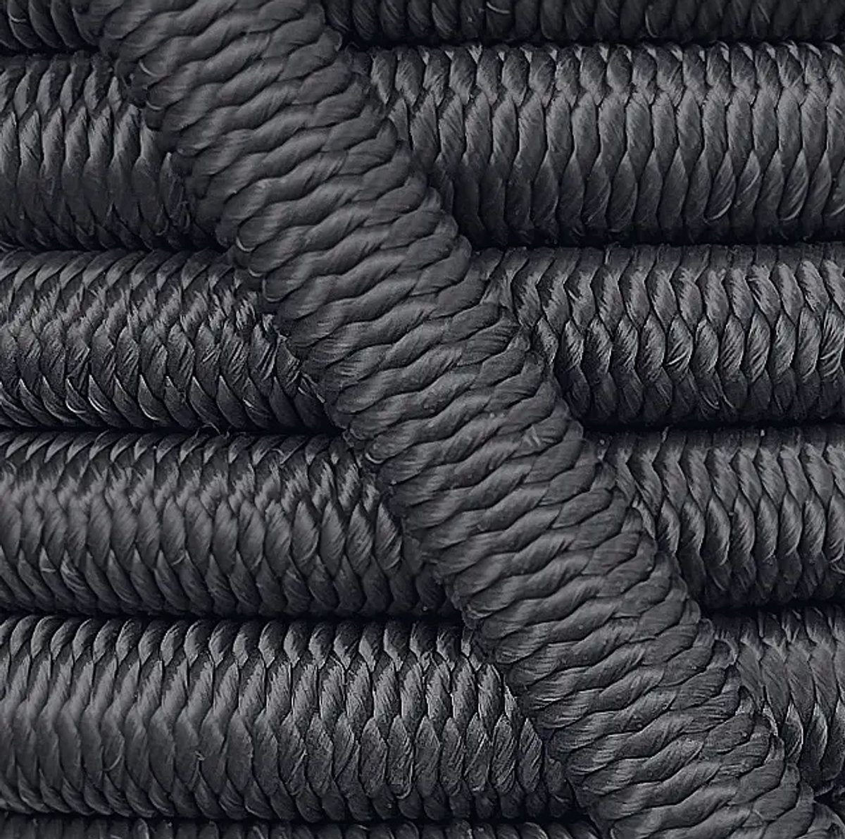 Elastisch Touw - 12mm - zwart - Per meter