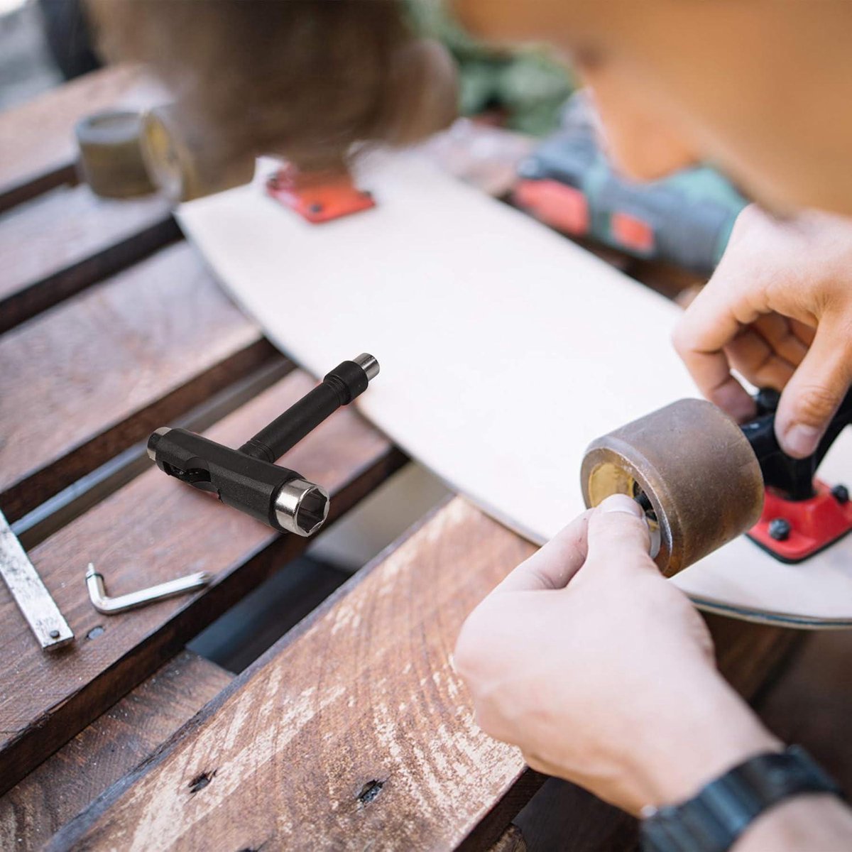 JGS Premium Multifunctioneel Skateboard Gereedschap met Lagers Schroeven en Schroevendraaier Draagbare Accessoires Any
