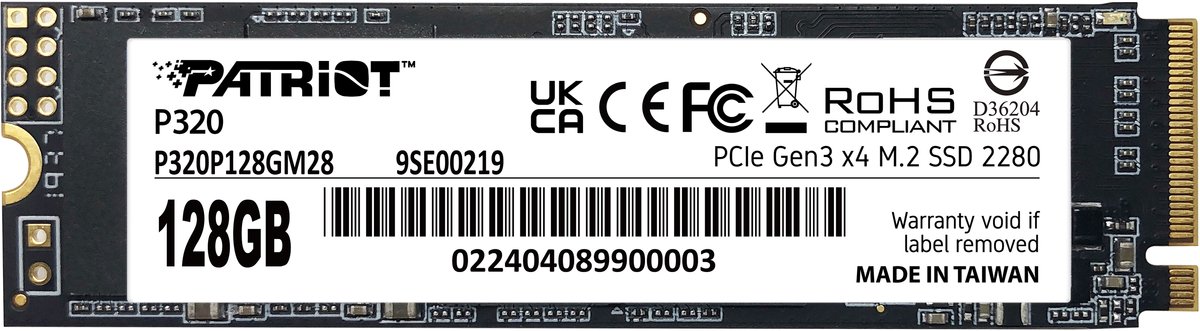 Patriot Memory P320 128 GB M.2 PCI Express 3.0 NVMe