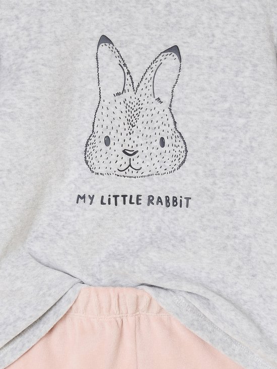 Vertbaudet Lot de 2 pyjamas fille velours animaux