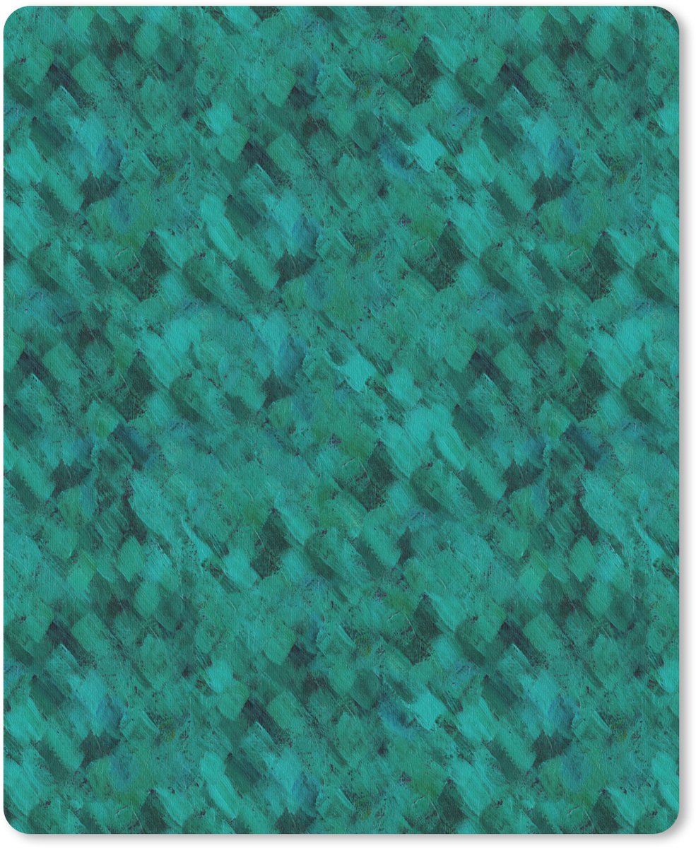 Muismat 19x23 cm - Mousepad Vloeiend - Olie - Verf - Groen - Muismatten