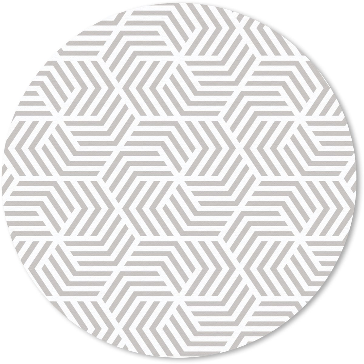 Muismat rond 50x50 cm - Mousepad Grafisch - Patroon - Modern - Onderbroken - Ronde muismatten