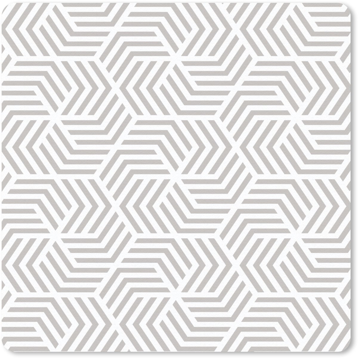 Muismat 20x20 cm - Mousepad Grafisch - Patroon - Modern - Onderbroken - Muismatten