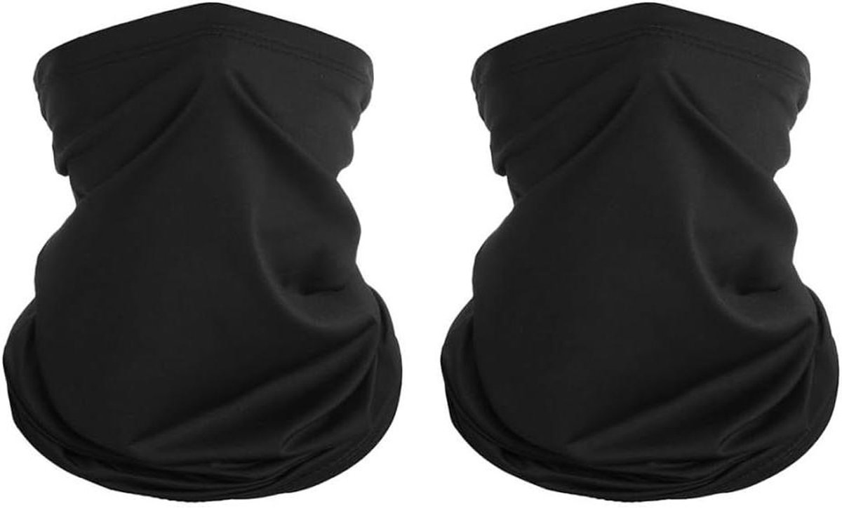 Allecto Plus - Winddichte en ademende bandana set voor motorrijden en fietsen - Zwart - Maat M