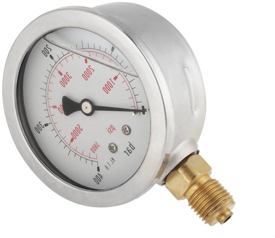 Hydraulische Drukmeter 0-400BAR 0-5800PSI G1/4 63mm Dial Hydraulische Manometer Meter - Voor Hydraulische Systemen, Drukmeting en Nauwkeurige Resultaten