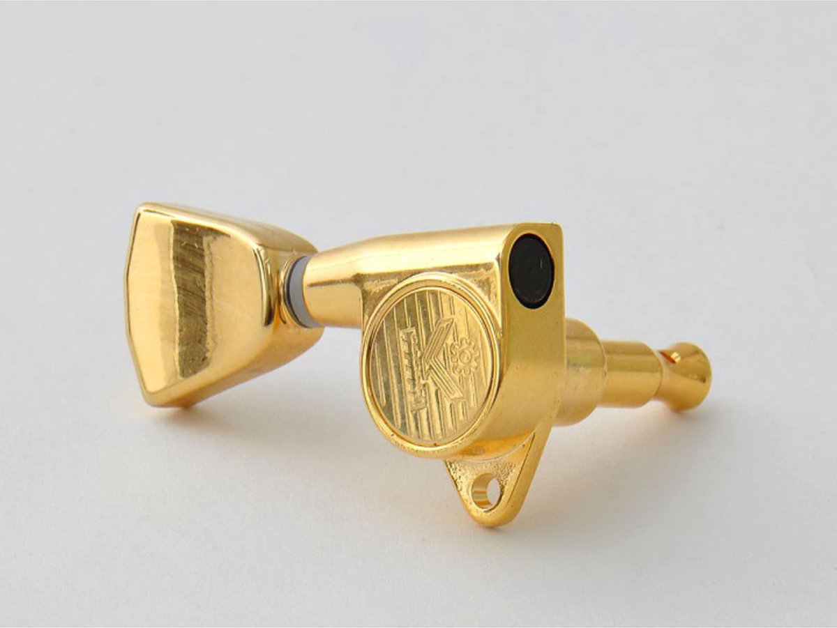 Kluson KLUSON Roen-Back, 90°,Tuner goud, Tulpenvleugel, 3+3 - Stemmechaniek voor gitaar