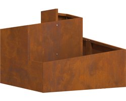 vidaXL - Plantenbak - Roestkleurig - 60 - x - 60 - x - 50 - cm - weervast - staal