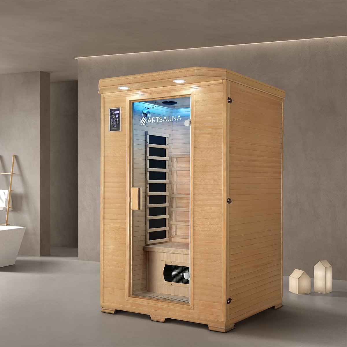 Infraroodcabine Oslo - Triplexverwarming - 120x100x190 cm - 2 personen thumbnail 5