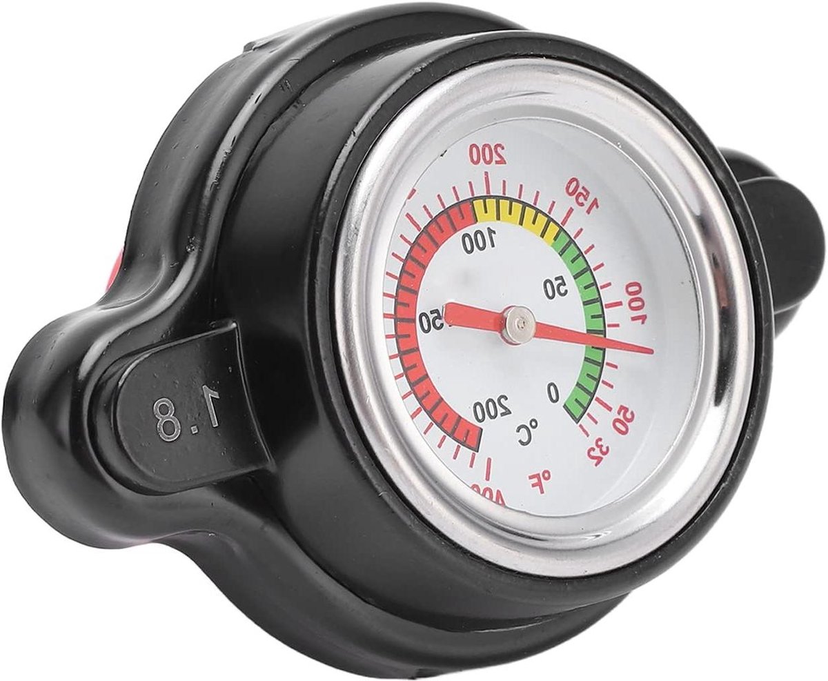 1.8bar Radiatordop met Temperatuurmeter voor Motorfiets - Hittebestendig - Praktisch in Gebruik