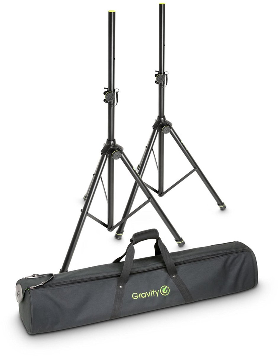 Gravity SS 5211 B SET - Speakerstatief x2 + opbergtas - zwart