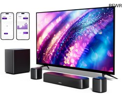 RFWR® 5.1 Surround Sound System met Soundbar en Subwoofer voor Home Theater