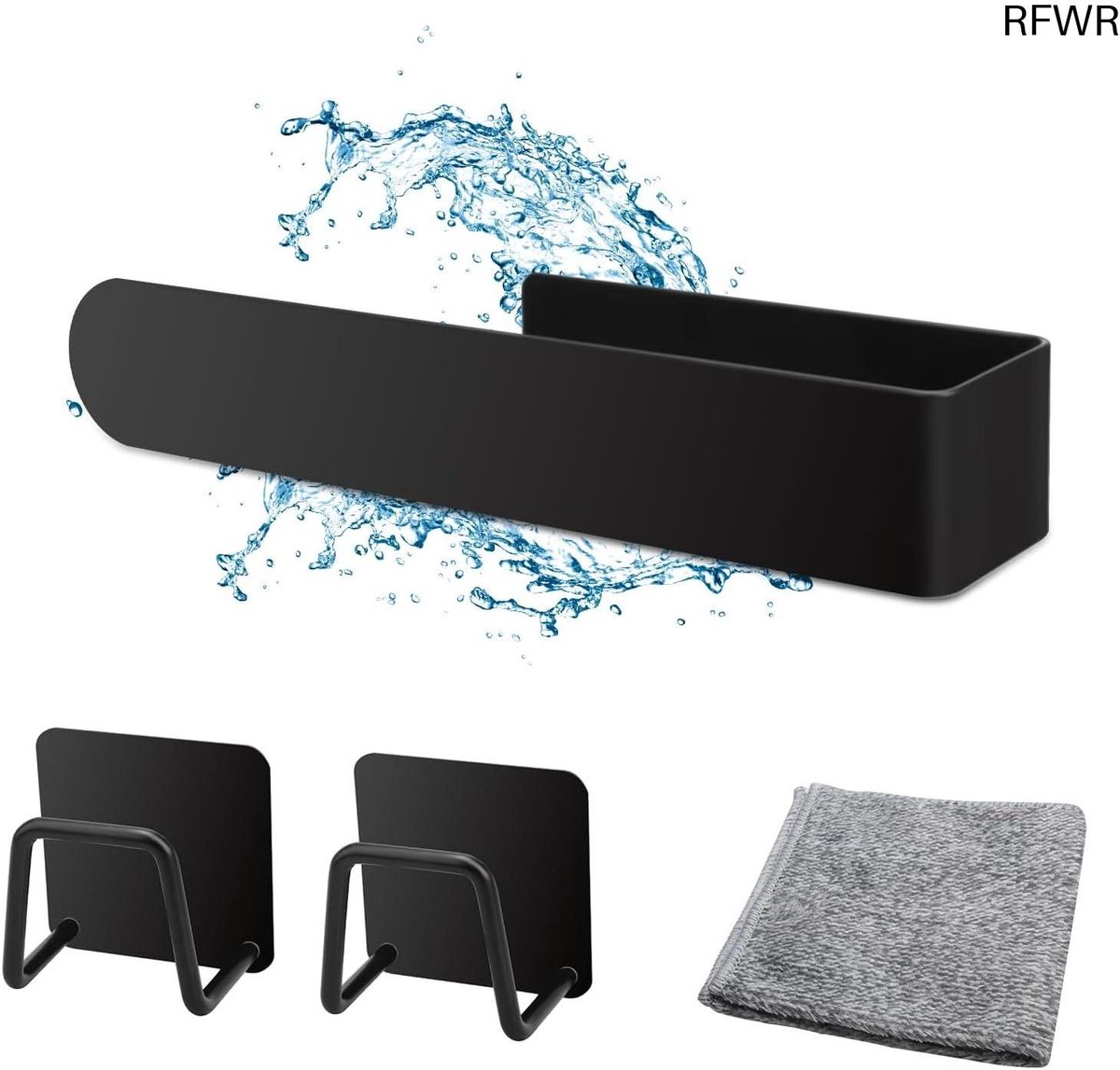 RFWR® Roestvrijstalen afwasdoekhouder zonder boren - Ruimtebesparende organizer voor keuken en badkamer