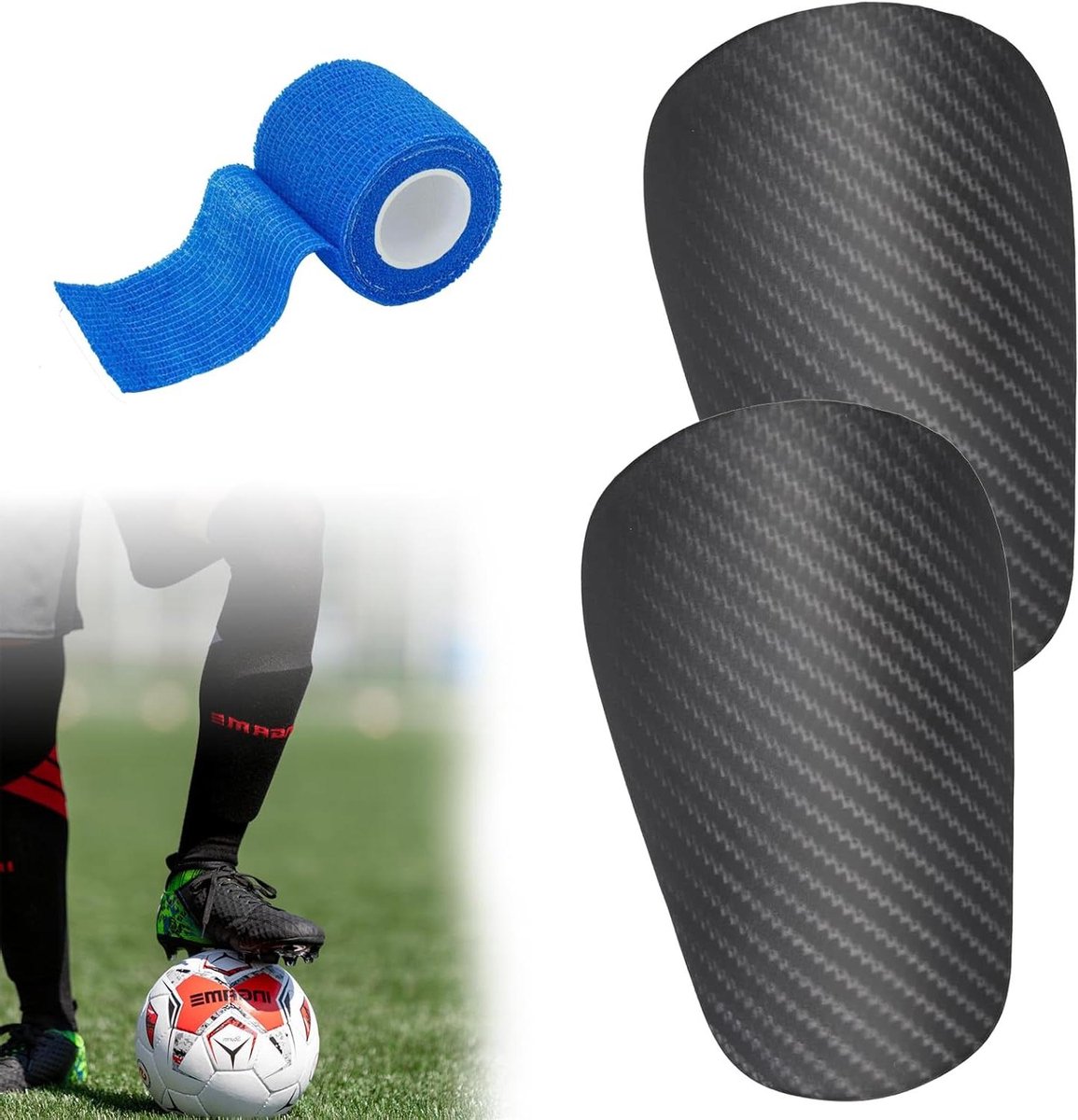 Allecto Plus - Beschermende uitrusting voor voetbal en andere sporten - 20 x 10 cm - Geschikt voor jeugd en volwassenen