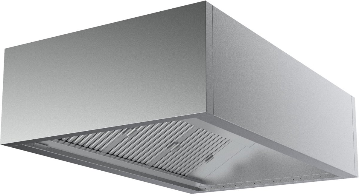 CombiSteel Inductiekap Doosmodel 3000 - RVS - 1300mm Diep - 5 Filters