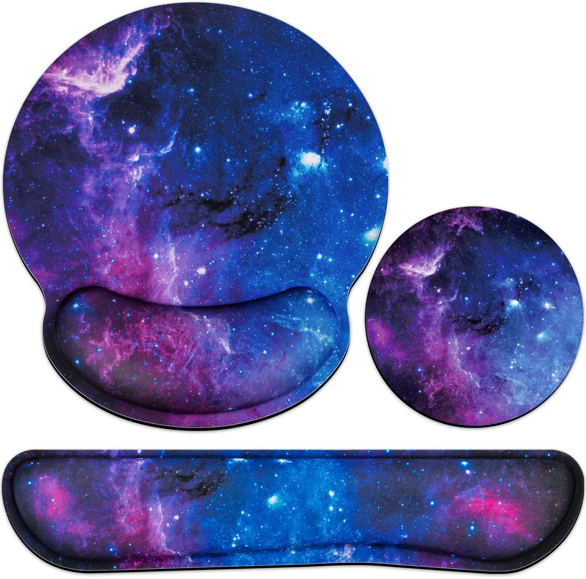 Ibenzoa® Ergonomische 3-in-1 Muismatset met Gelkussen en Antislip Ondersteuning voor Comfortabel Werken