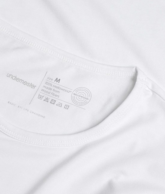 Undiemeister® T-shirt Slim Fit Wit Col Rond Chalk White