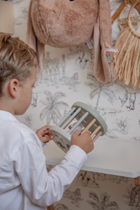 Label Label Olijfgroen Houten Rollende Vormenstoof van Merkloos — afbeelding 2