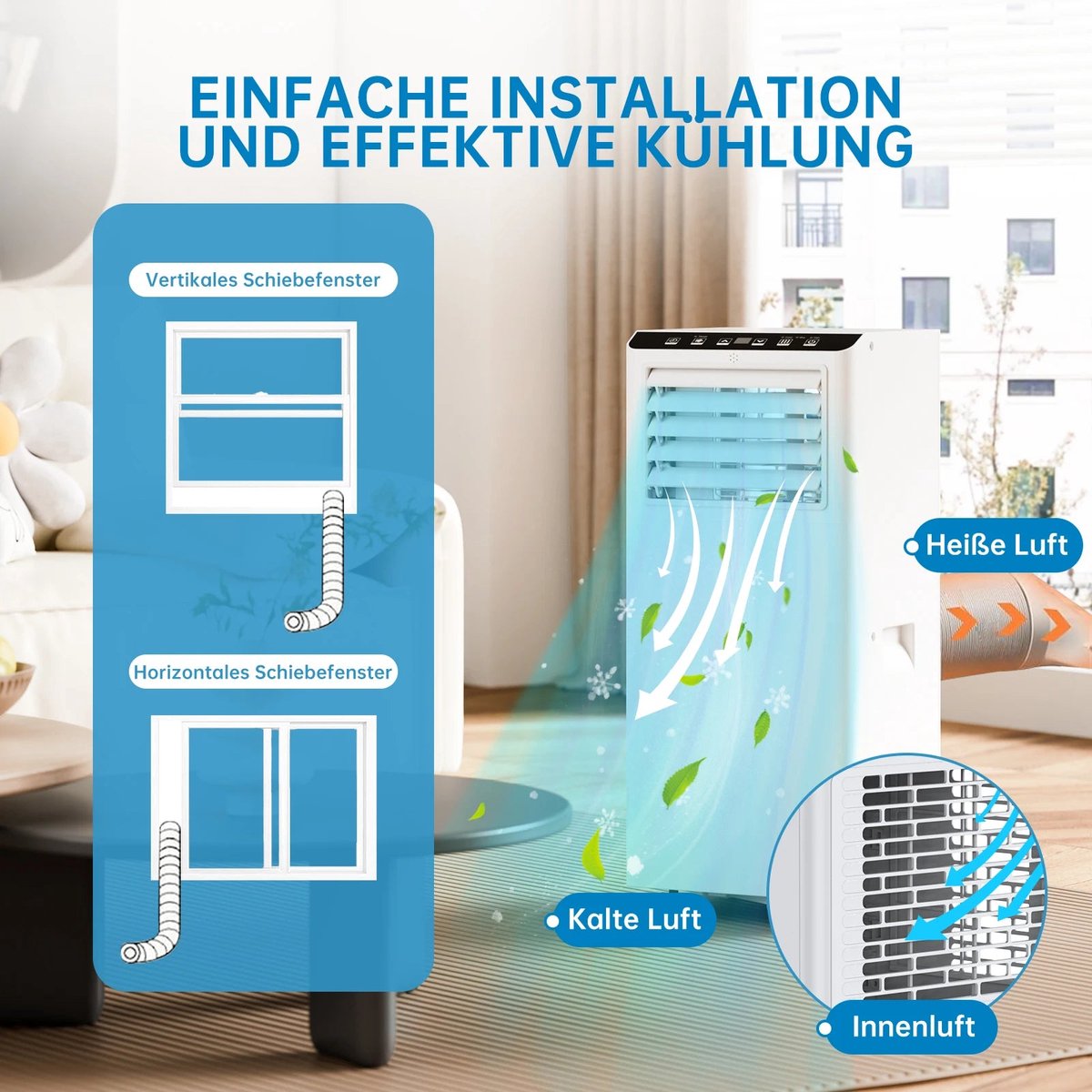 Afbeelding 2 van Mobiele Airco - Draagbare Airconditioner - Verplaatsbare