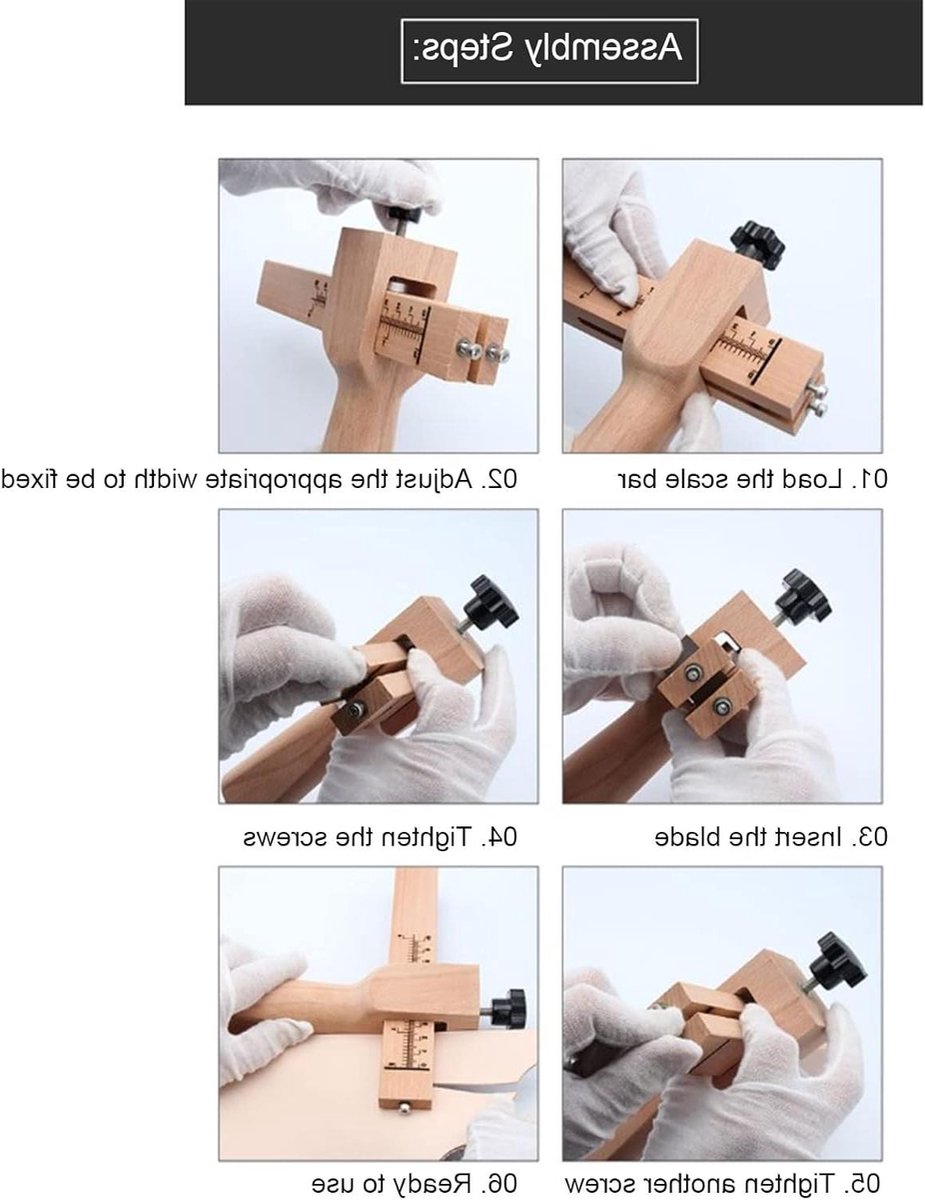 Allecto Plus - Verstelbare Riem voor Houtbewerking en Lederen Handwerk - Inclusief 5 Messen - DIY Tool voor Ambachtelijke Sieraden Creaties