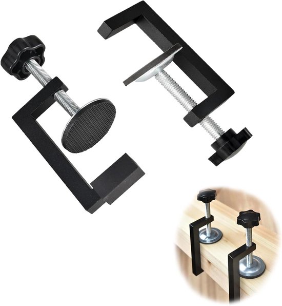 QWORK® 4 Stück 304 Edelstahl C Zwingen, Hochleistungs C Klemme, für Heimwerker Holzbearbeitung