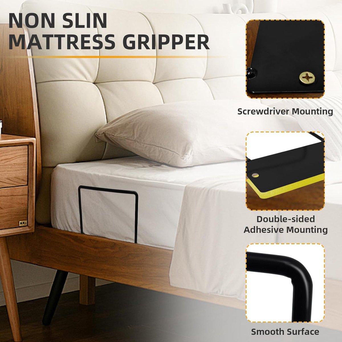 Cyiecweu 4pcs Mattress Holders, Metal Mattress Holder, Mattress Holder